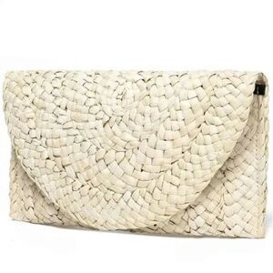 New Straw Purse for Women Summer Beach Woven Bag Clutch